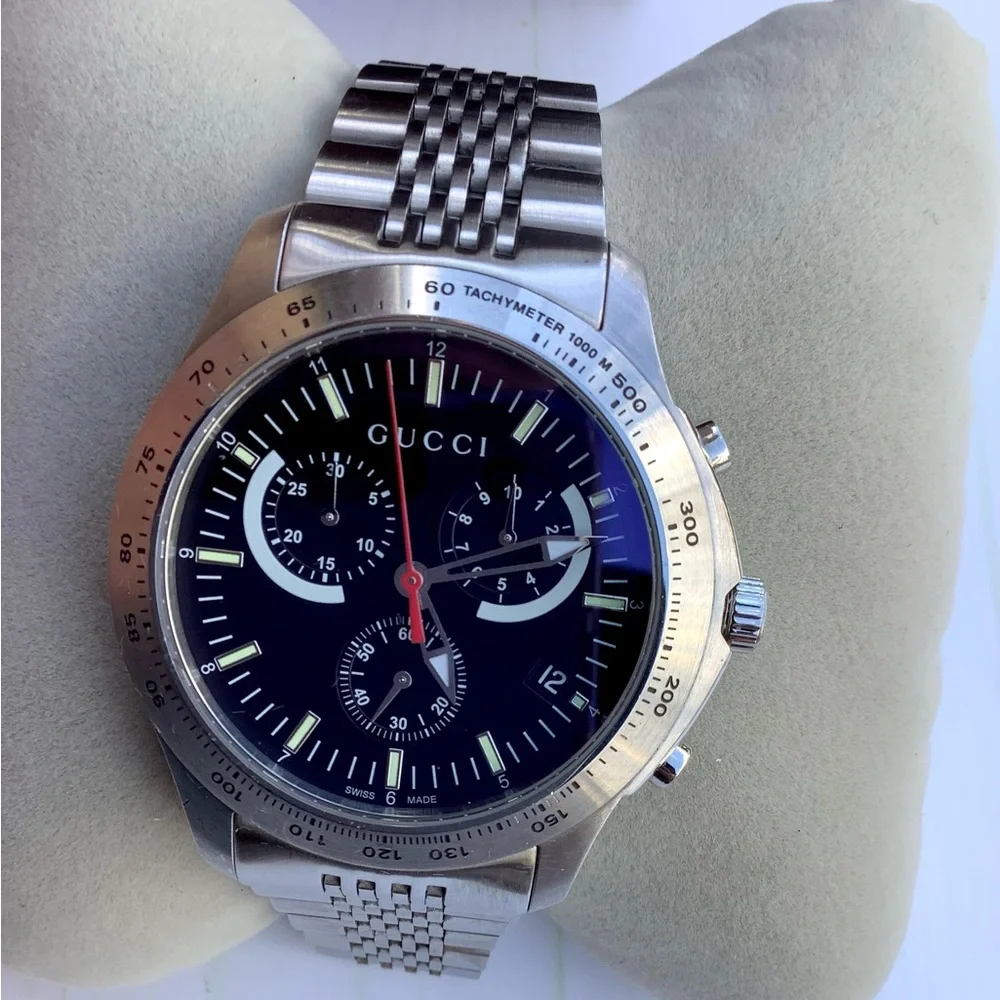 Mens Gucci Silver Stainless Steel Watch 🌟BEAUTIFUL ❤️‍🔥